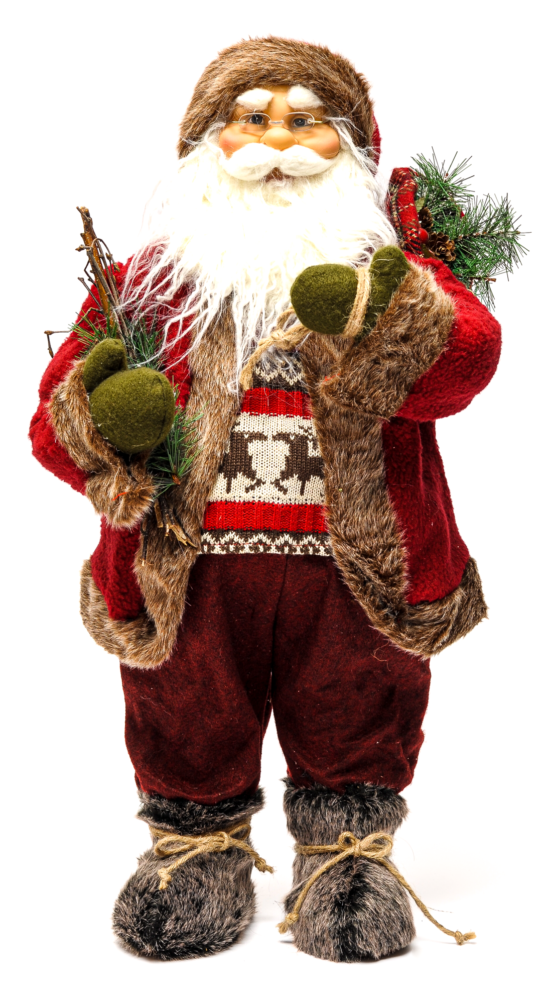 Weihnachtsmann mit Säckchen - 60 cm